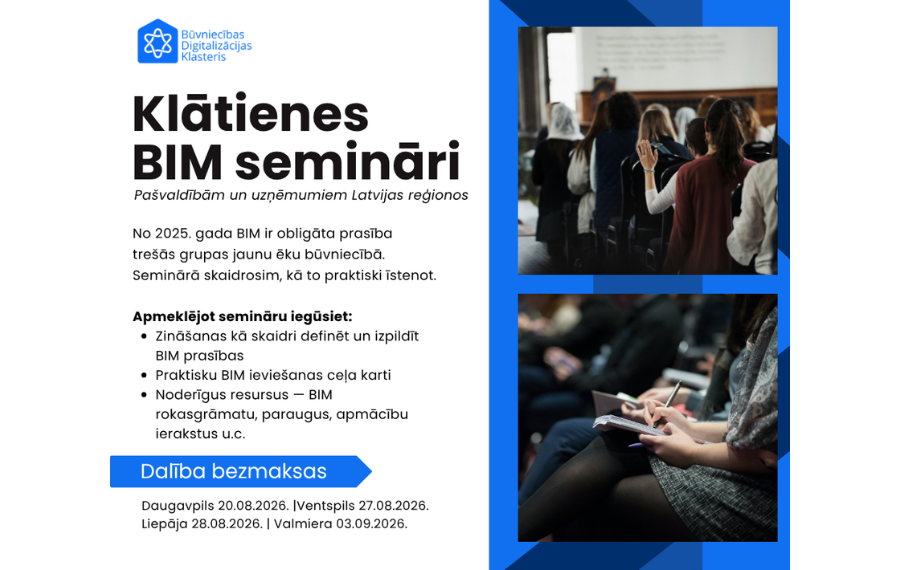 BIM semināru baneris
